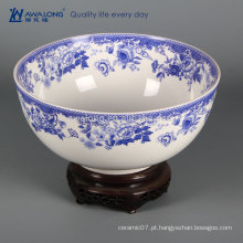 Azul e branco design chinês porcelana decoração do lar